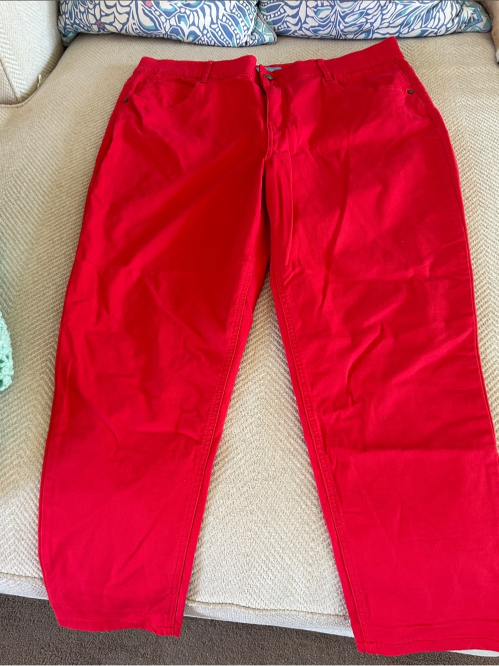 Draper James Red Pants with Blue Label